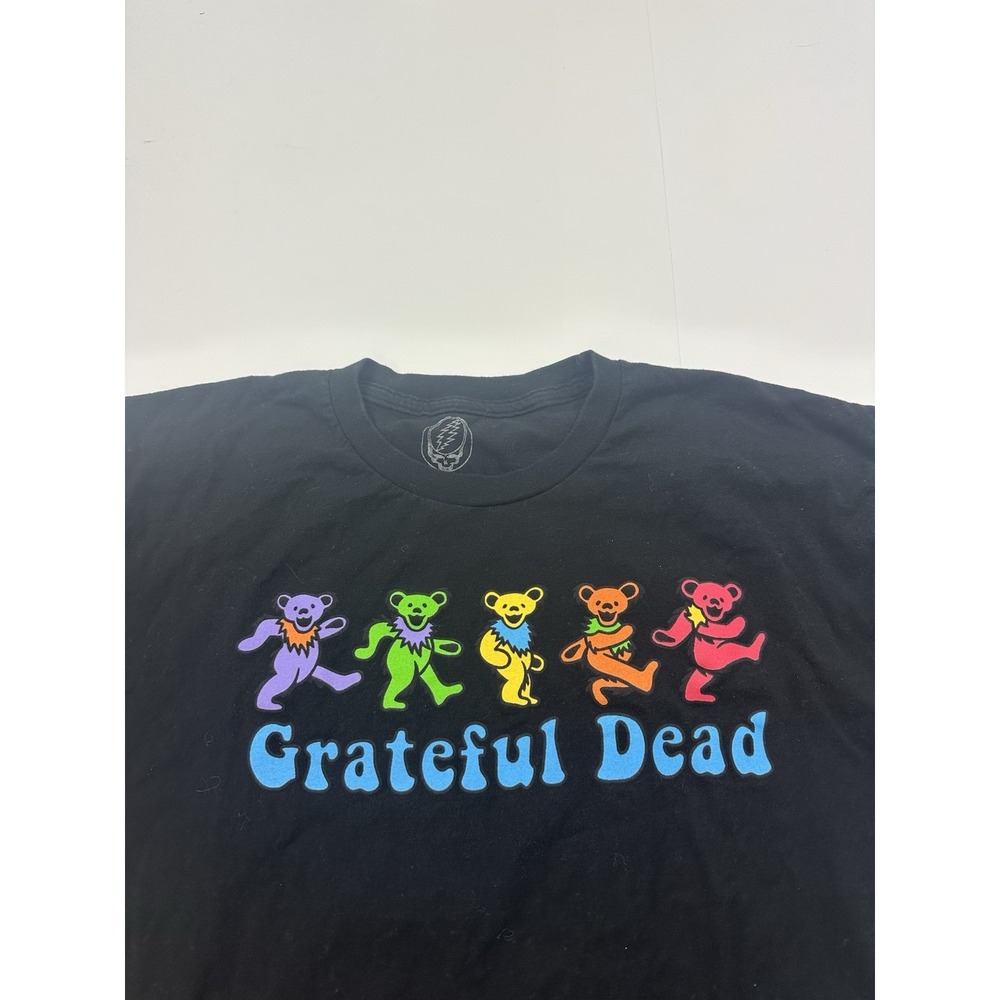 Grateful Dead Dancing Bears T Shirt XL Black Jerry Garcia 100% Cotton - Picture 2 of 7